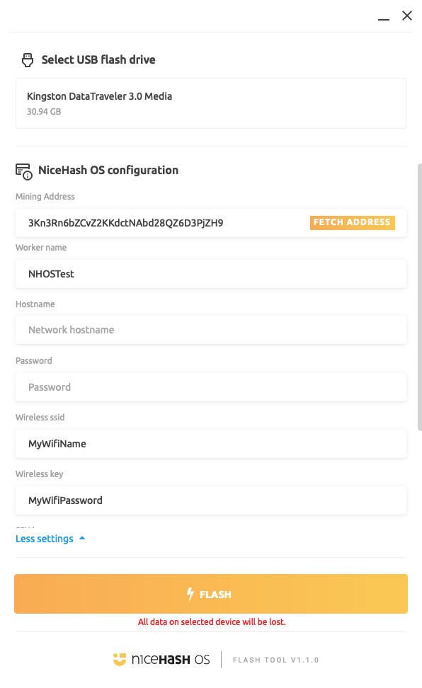 Nicehash os настройка wifi